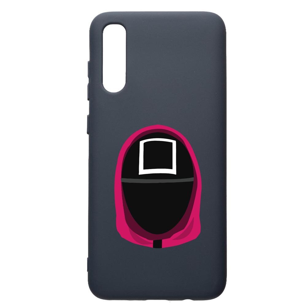 Husa Premium Silicon Compatibila Cu Samsung Galaxy A70, Squid Game Soldier Square, cu interiorul din material textil, protectie camera, Alaskan Blue, PAB848