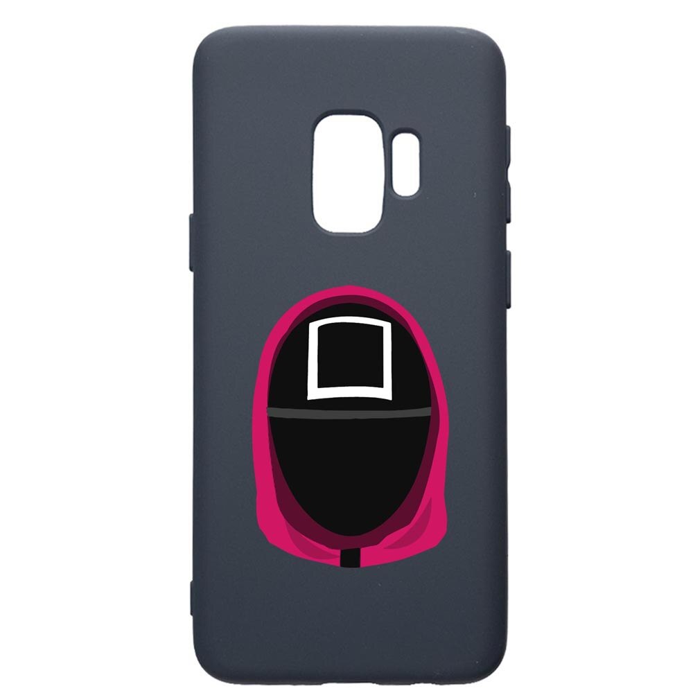 Husa Premium Silicon Compatibila Cu Samsung Galaxy S9, Squid Game Soldier Square, cu interiorul din material textil, protectie camera, Alaskan Blue, PAB848