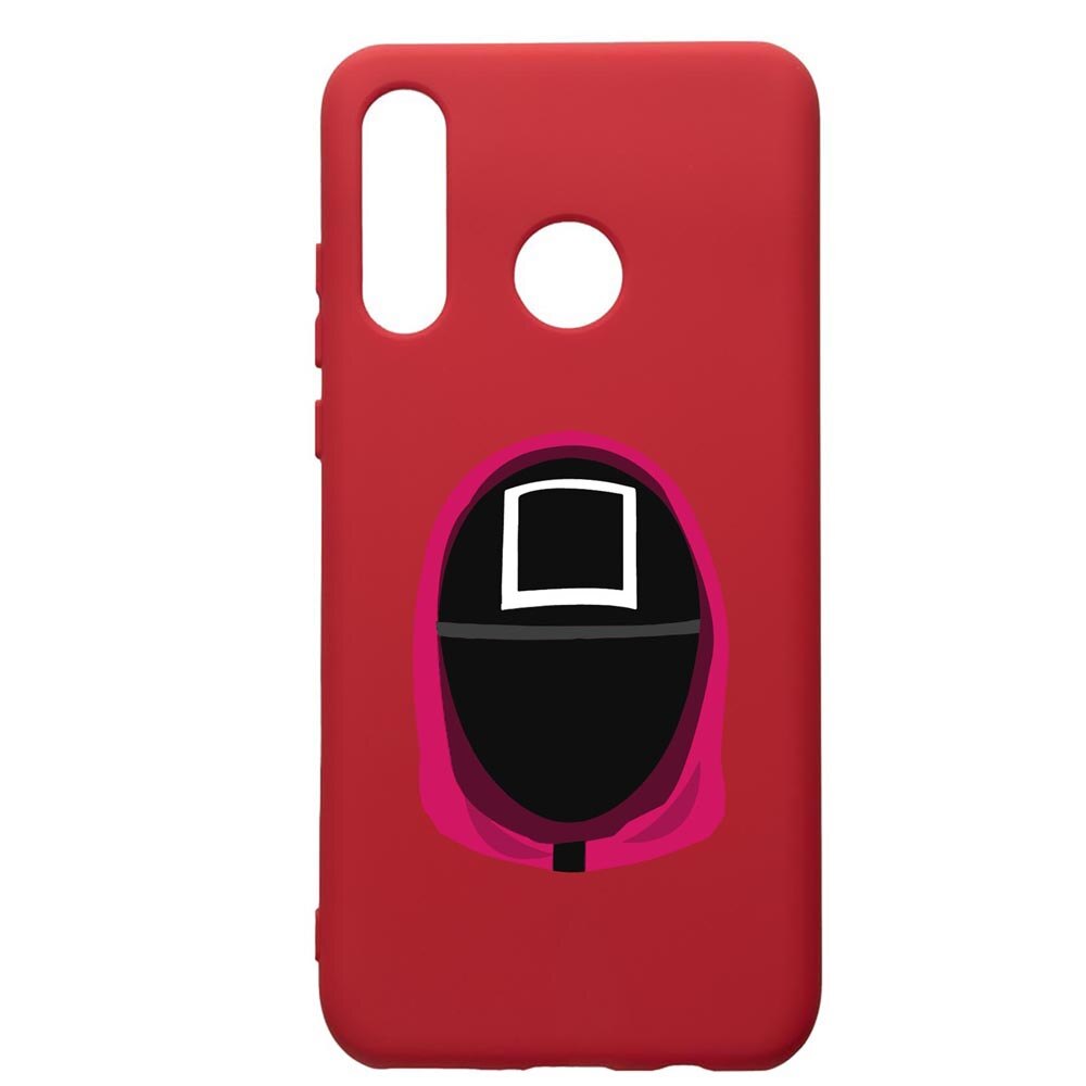 Husa Premium Silicon Compatibila Cu Huawei P30 Lite, Squid Game Soldier Square, silicon, cu interiorul din material textil, protectie camera, Red, PR848