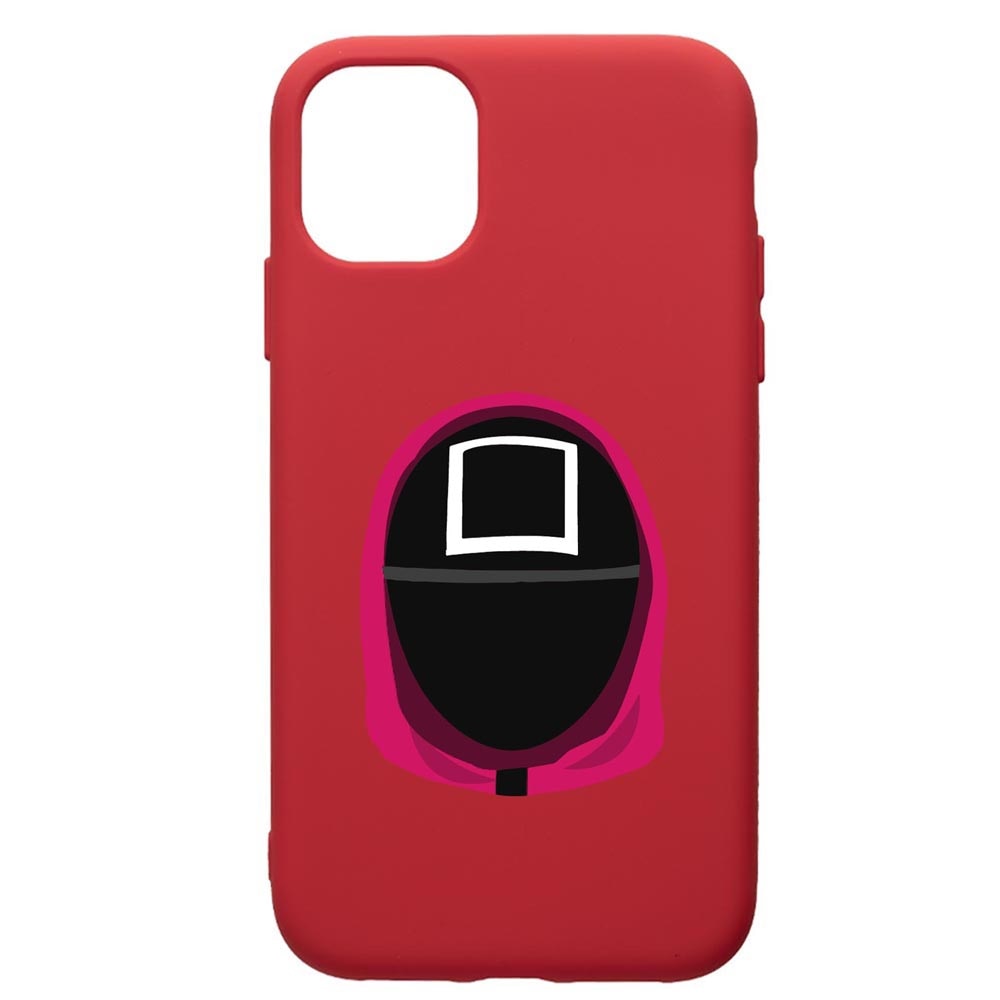 Husa Premium Silicon Compatibila Cu Samsung Galaxy A51, Squid Game Soldier Square, silicon, cu interiorul din material textil, protectie camera, Red, PR848