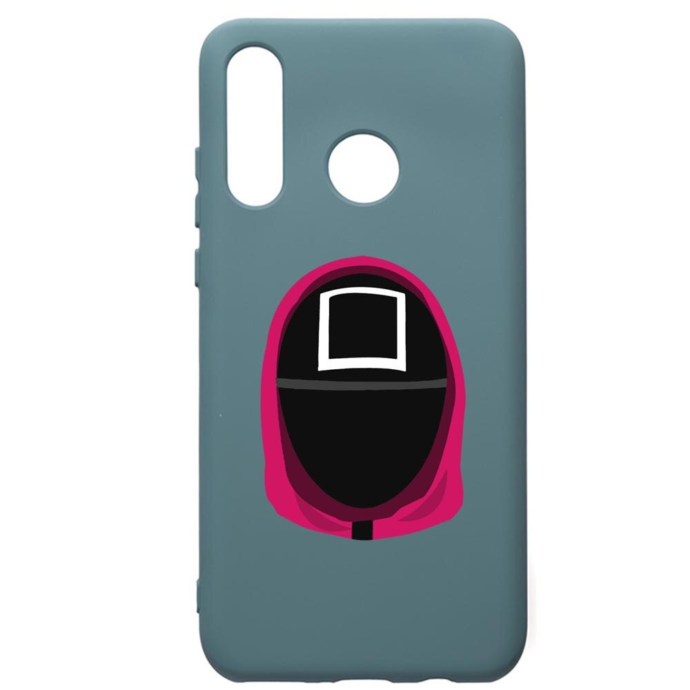 Husa Premium Silicon Compatibila Cu Huawei P30 Lite, Squid Game Soldier Square, silicon, cu interiorul din material textil, protectie camera, Cornflower, PCF848