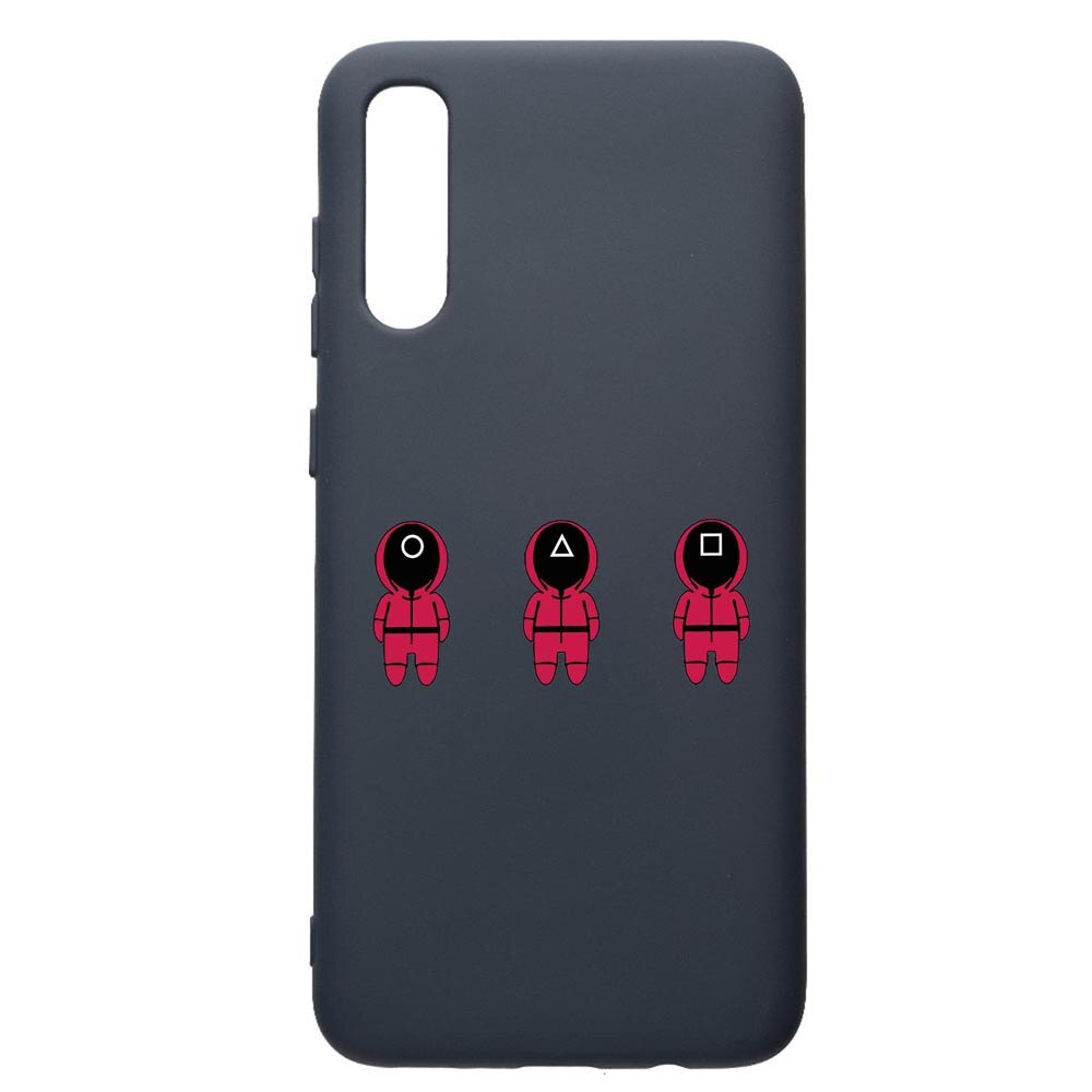 Husa Premium Silicon Compatibila Cu Samsung Galaxy A30S, Squid Game Soldier Cartoon, cu interiorul din material textil, protectie camera, Alaskan Blue, PAB849