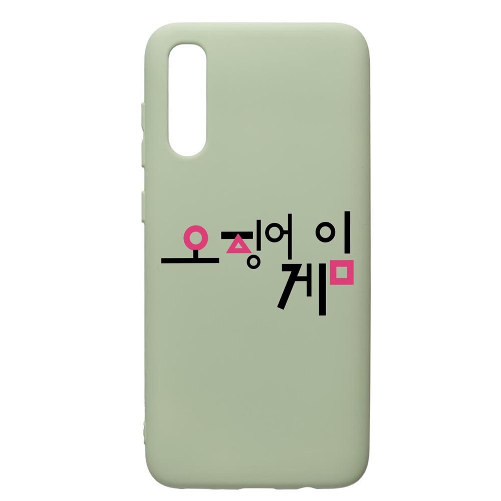 Husa Premium Silicon Compatibila Cu Samsung Galaxy A70, Squid Game Korean, cu interiorul din material textil, protectie camera, Beryl, PGR850