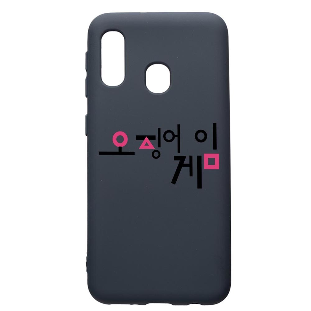 Husa Premium Silicon Compatibila Cu Samsung Galaxy A20E, Squid Game Korean, cu interiorul din material textil, protectie camera, Alaskan Blue, PAB850