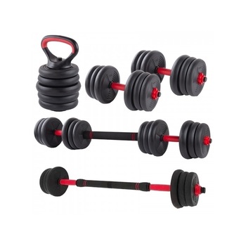 Set Gantere reglabile kettlebell FitTronic 6 in 1 de 20 kg KF20, cu o multitudine de combinatii posibile Set Gantere reglabile kettlebell FitTronic 6 in 1 de 20 kg KF20, cu o multitudine de combinatii posibile