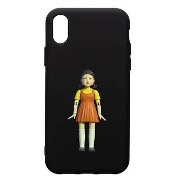 Husa Premium Silicon Compatibila Cu Apple iPhone XR, Squid Game Doll Girl, silicon, cu interiorul din material textil, protectie camera, PB851 Husa Premium Silicon Compatibila Cu Apple iPhone XR, Squid Game Doll Girl, silicon, cu interiorul din material textil, protectie camera, PB851