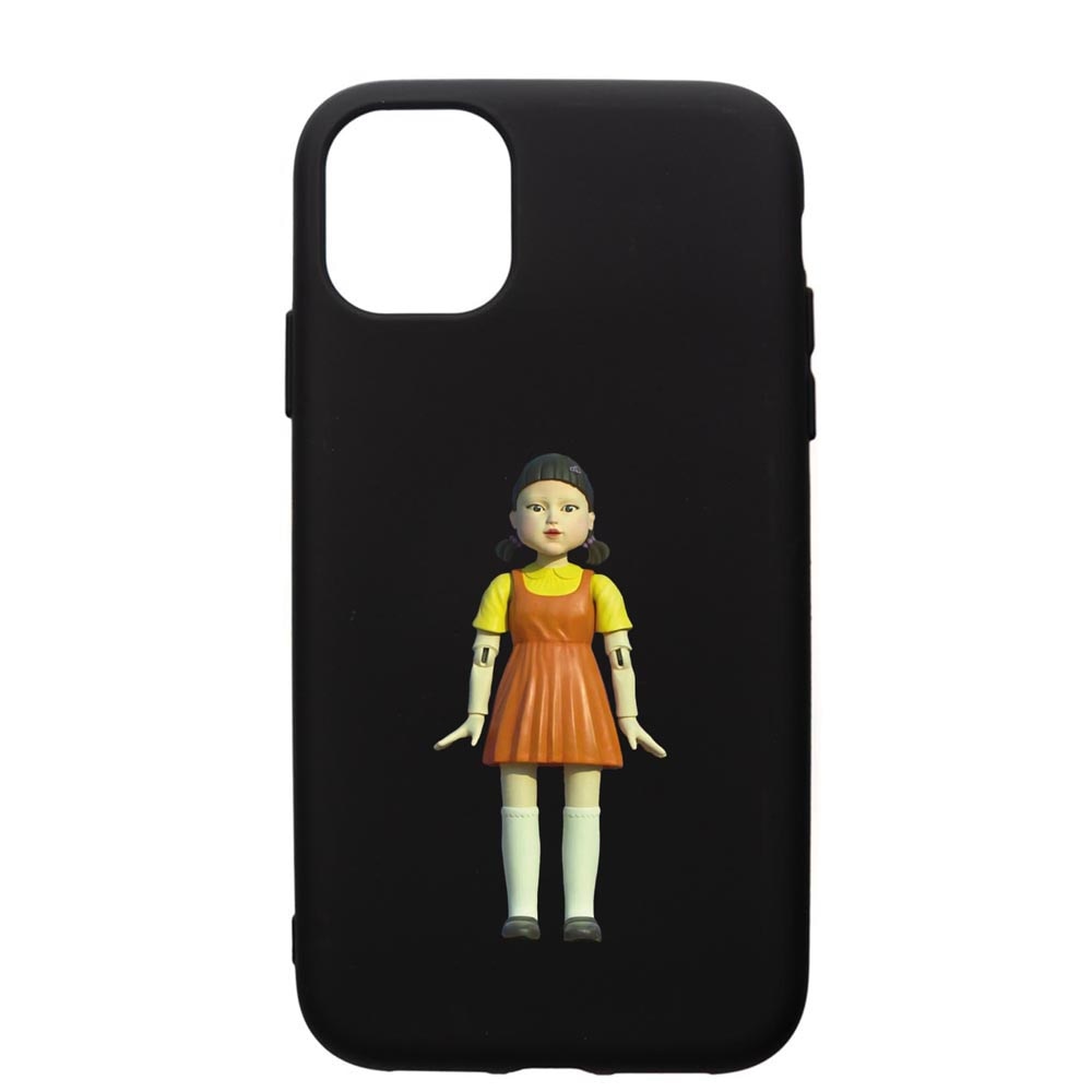 Husa Premium Silicon Compatibila Cu Apple iPhone 11 Pro, Squid Game Doll Girl, silicon, cu interiorul din material textil, protectie camera, PB851