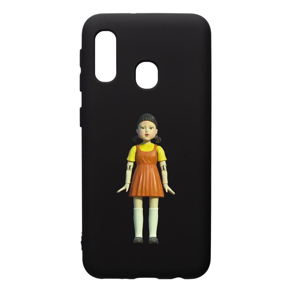 Husa Premium Silicon Compatibila Cu Samsung Galaxy A20E, Squid Game Doll Girl, silicon, cu interiorul din material textil, protectie camera, PB851