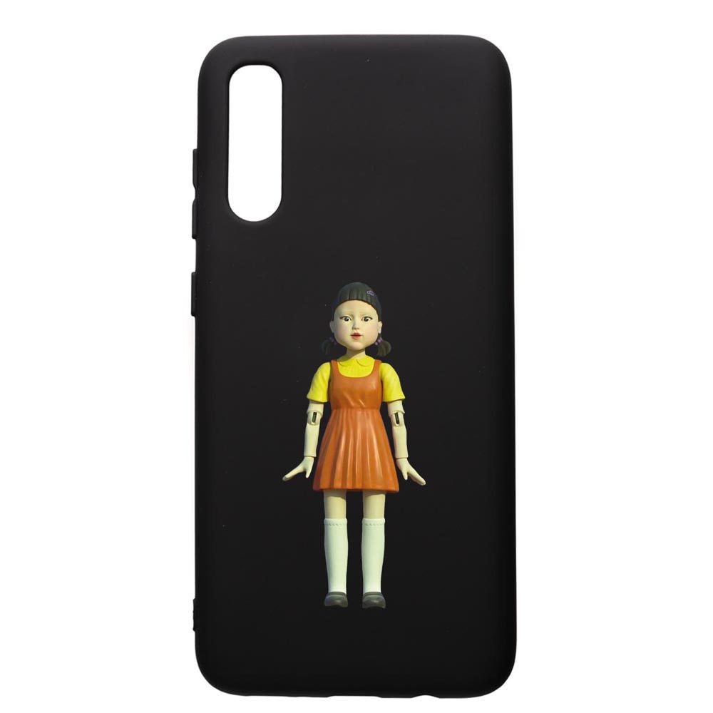 Husa Premium Silicon Compatibila Cu Samsung Galaxy A50, Squid Game Doll Girl, silicon, cu interiorul din material textil, protectie camera, PB851
