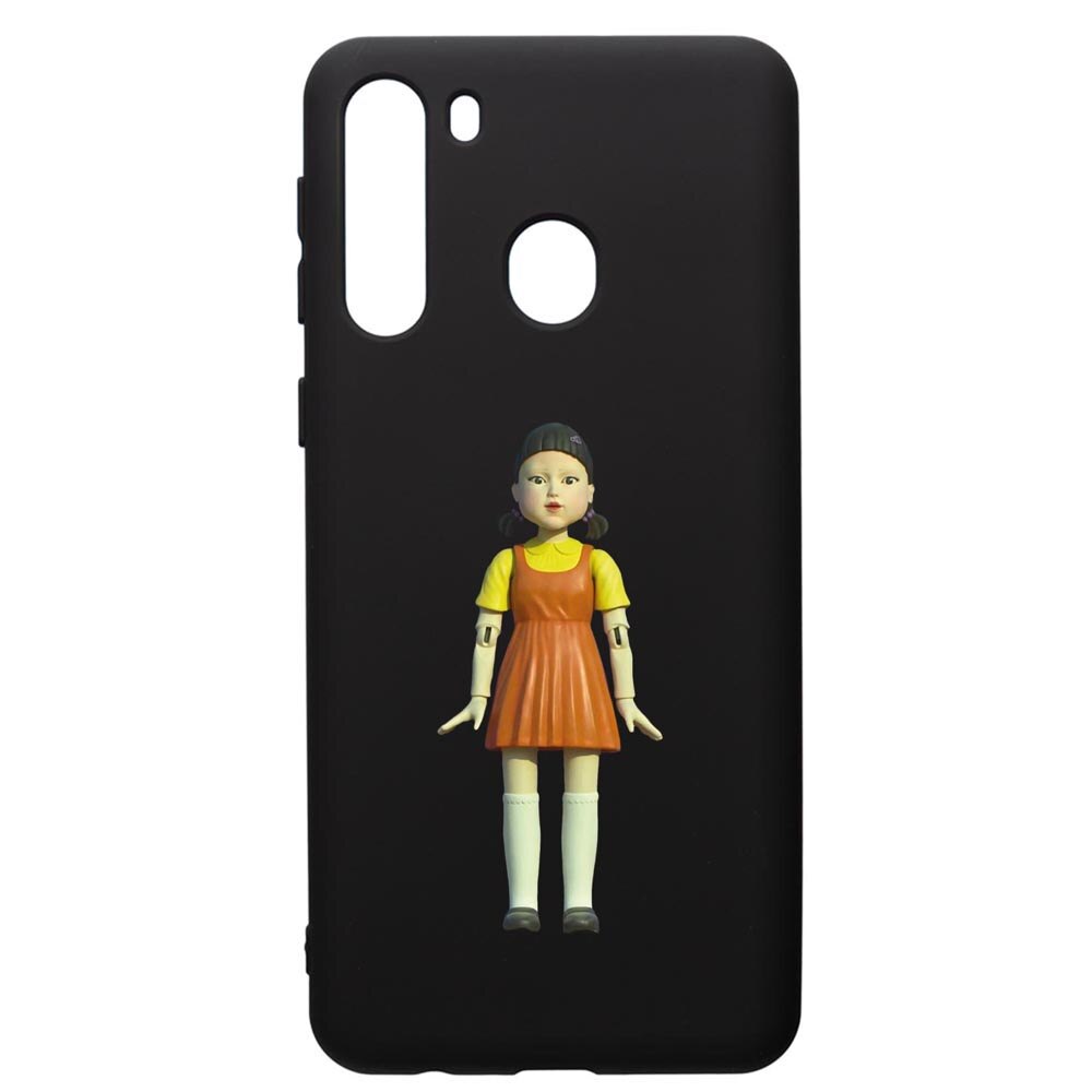 Husa Premium Silicon Compatibila Cu Samsung Galaxy A21S, Squid Game Doll Girl, silicon, cu interiorul din material textil, protectie camera, PB851