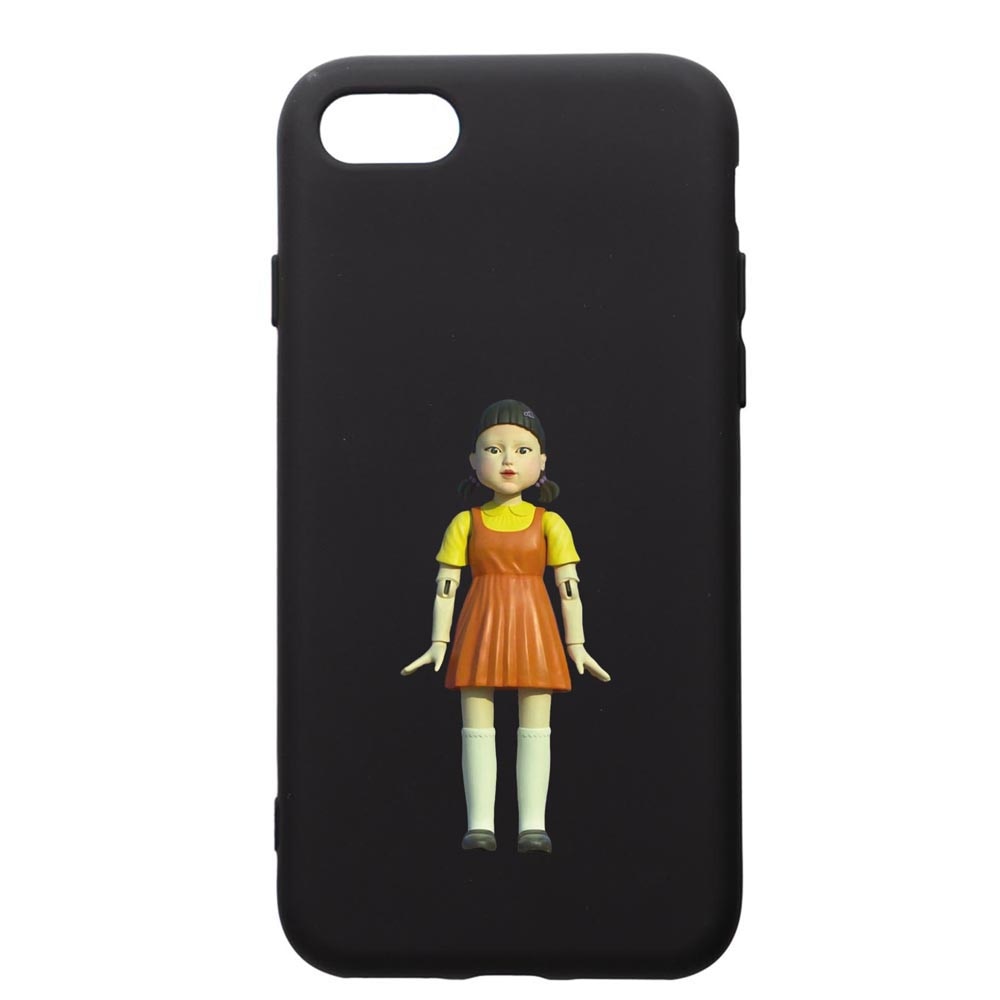 Husa Premium Silicon Compatibila Cu Apple iPhone SE 2 / iPhone 8 / iPhone 7, Squid Game Doll Girl, silicon, cu interiorul din material textil, protectie camera, PB851
