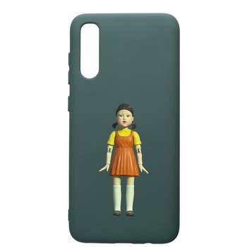 Husa Premium Silicon Compatibila Cu Samsung Galaxy A70, Squid Game Doll Girl, cu interiorul din material textil, protectie camera, Forest Green, PFG851 Husa Premium Silicon Compatibila Cu Samsung Galaxy A70, Squid Game Doll Girl, cu interiorul din material textil, protectie camera, Forest Green, PFG851