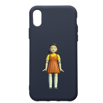 Husa Premium Silicon Compatibila Cu Apple IPhone XS Max, Squid Game Doll Girl, cu interiorul din material textil, protectie camera, Alaskan Blue, PAB851 Husa Premium Silicon Compatibila Cu Apple IPhone XS Max, Squid Game Doll Girl, cu interiorul din material textil, protectie camera, Alaskan Blue, PAB851