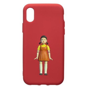 Husa Premium Silicon Compatibila Cu Huawei Y6 2019, Squid Game Doll Girl, silicon, cu interiorul din material textil, protectie camera, Red, PR851 Husa Premium Silicon Compatibila Cu Huawei Y6 2019, Squid Game Doll Girl, silicon, cu interiorul din material textil, protectie camera, Red, PR851