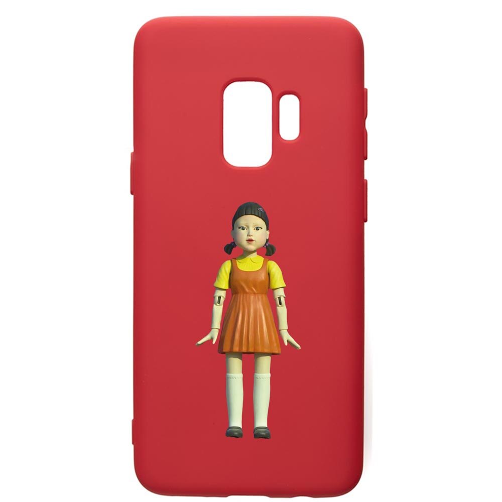 Husa Premium Silicon Compatibila Cu Samsung Galaxy S9, Squid Game Doll Girl, silicon, cu interiorul din material textil, protectie camera, Red, PR851