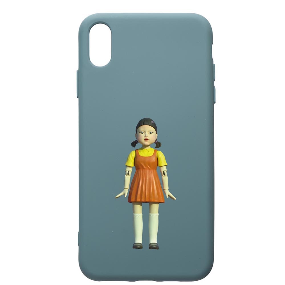 Husa Premium Silicon Compatibila Cu Huawei Y5 2019, Squid Game Doll Girl, silicon, cu interiorul din material textil, protectie camera, Cornflower, PCF851