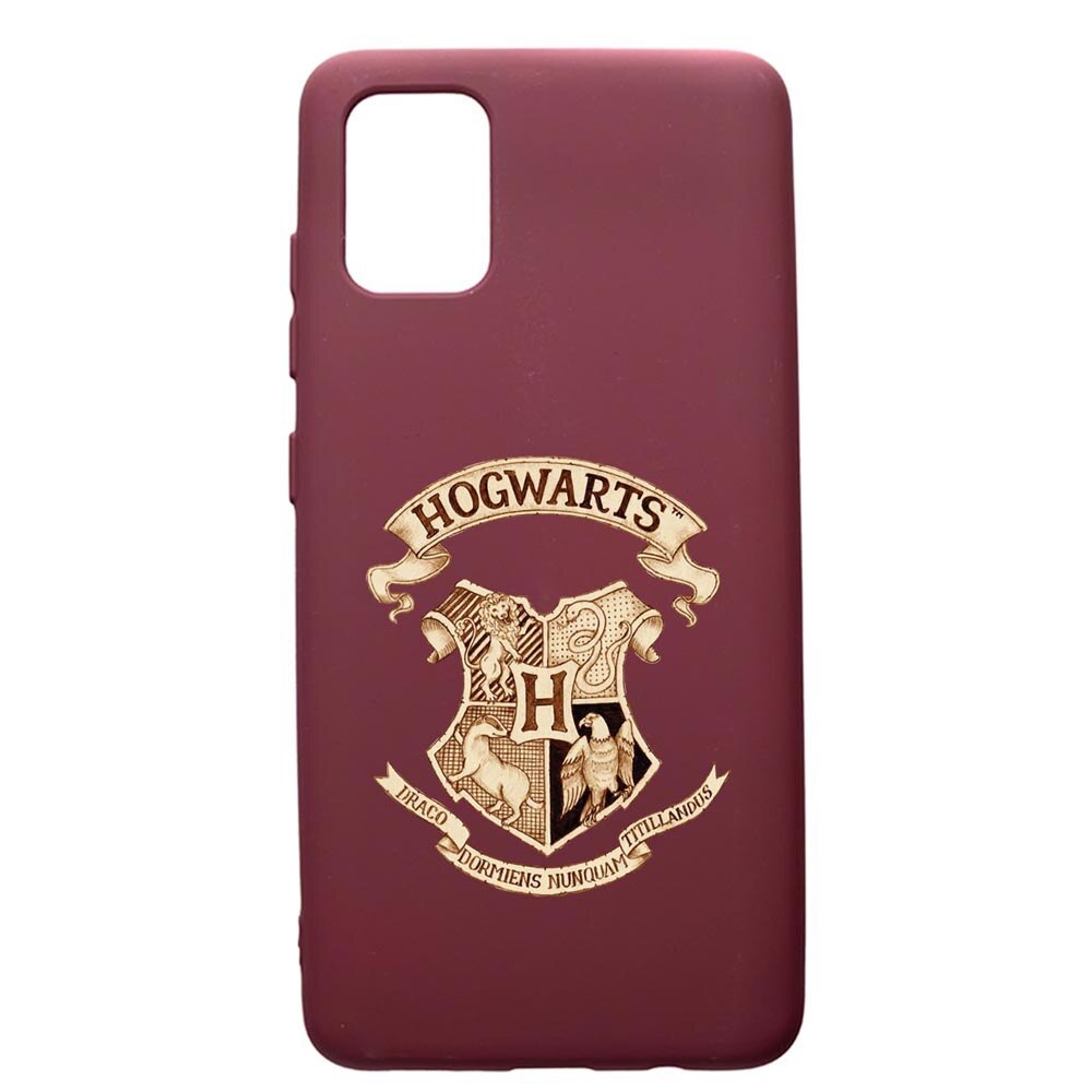 Husa Premium Silicon compatibila cu Apple iPhone 11 Pro Max, Hogwarts Harry Potter, cu interiorul din material textil, protectie camera, Burgundy, PBR852