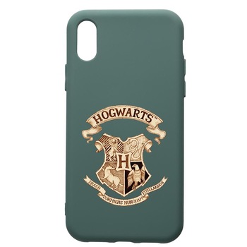 Husa Premium Silicon Compatibila Cu Apple iPhone XS / iPhone X, Hogwarts Harry Potter, cu interiorul din material textil, protectie camera, Forest Green, PFG852 Husa Premium Silicon Compatibila Cu Apple iPhone XS / iPhone X, Hogwarts Harry Potter, cu interiorul din material textil, protectie camera, Forest Green, PFG852