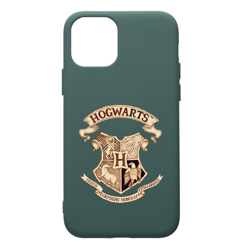 Husa Premium Silicon Compatibila Cu Apple iPhone 11 Pro, Hogwarts Harry Potter, cu interiorul din material textil, protectie camera, Forest Green, PFG852
