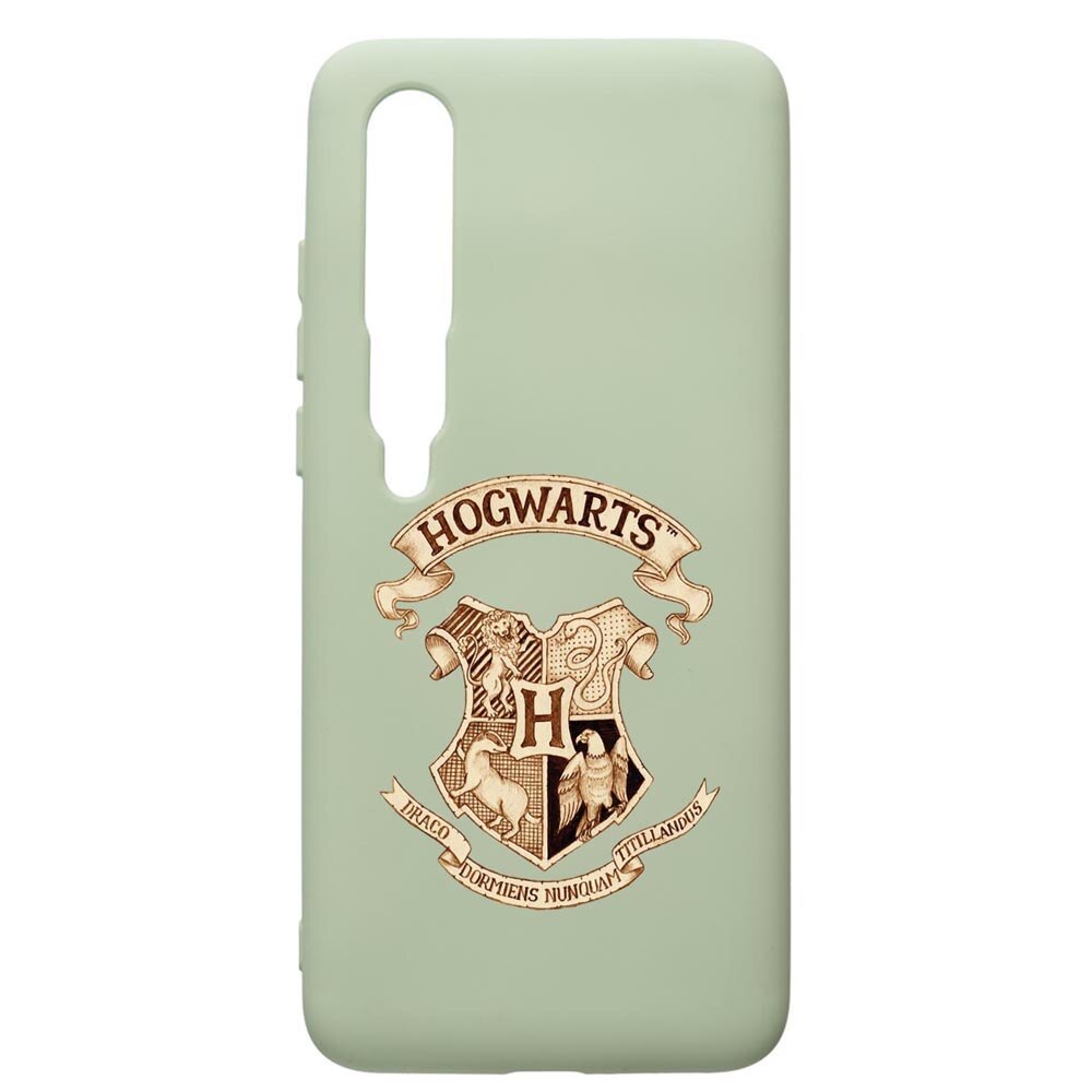 Husa Premium Silicon Compatibila Cu Xiaomi Mi 10 / Mi 10 Pro, Hogwarts Harry Potter, cu interiorul din material textil, protectie camera, Beryl, PGR852