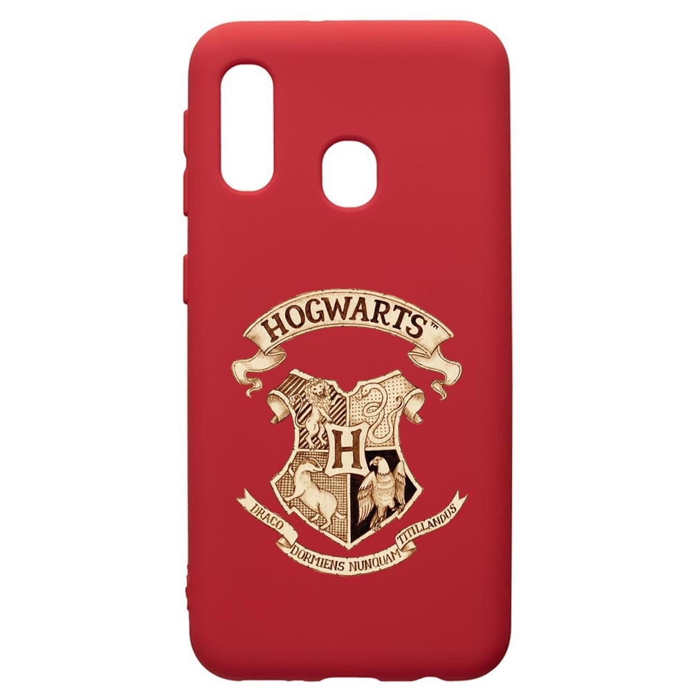 Husa Premium Silicon Compatibila Cu Samsung Galaxy A20E, Hogwarts Harry Potter, silicon, cu interiorul din material textil, protectie camera, Red, PR852
