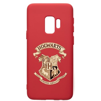 Husa Premium Silicon Compatibila Cu Samsung Galaxy S9, Hogwarts Harry Potter, silicon, cu interiorul din material textil, protectie camera, Red, PR852 Husa Premium Silicon Compatibila Cu Samsung Galaxy S9, Hogwarts Harry Potter, silicon, cu interiorul din material textil, protectie camera, Red, PR852