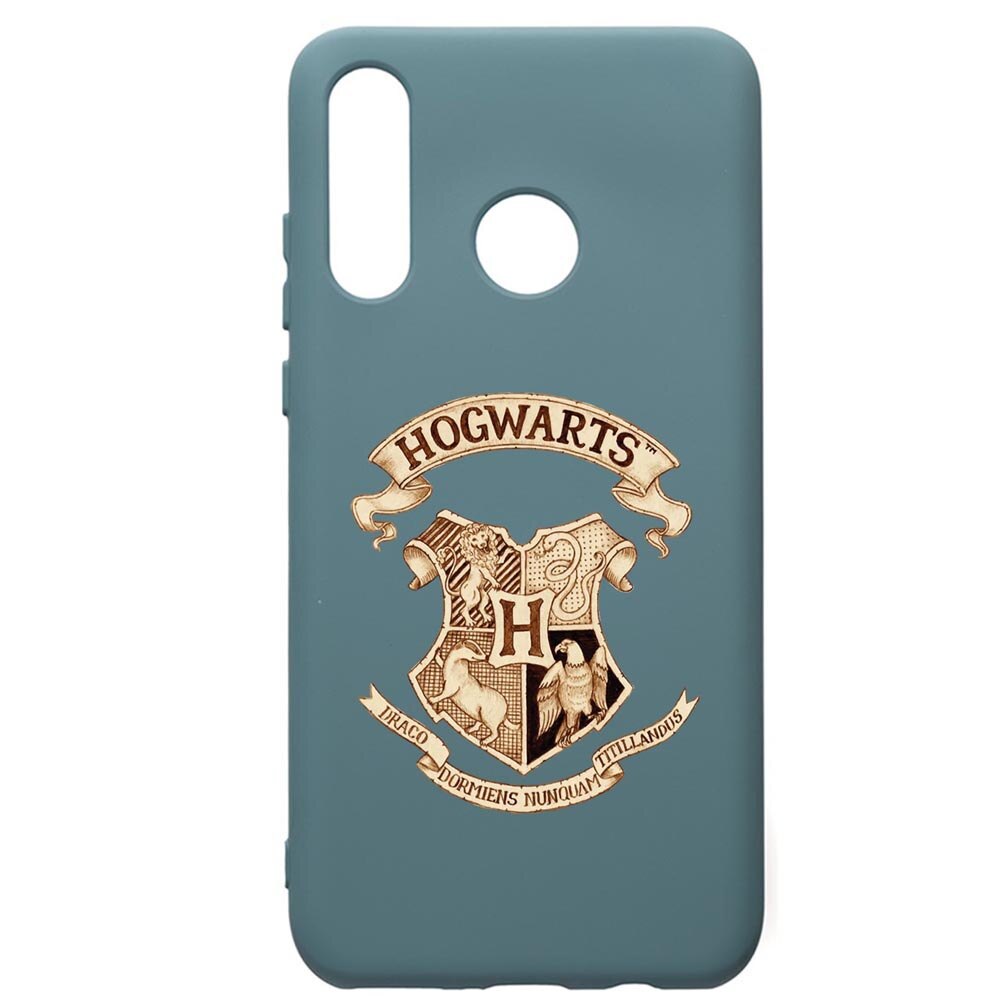 Husa Premium Silicon Compatibila Cu Huawei P30 Lite, Hogwarts Harry Potter, silicon, cu interiorul din material textil, protectie camera, Cornflower, PCF852