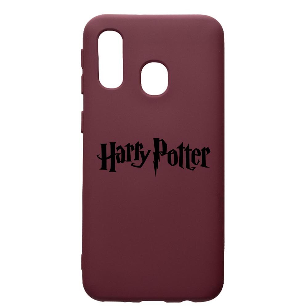 Husa Premium Silicon compatibila cu Samsung Galaxy A40, Harry Potter, cu interiorul din material textil, protectie camera, Burgundy, PBR853