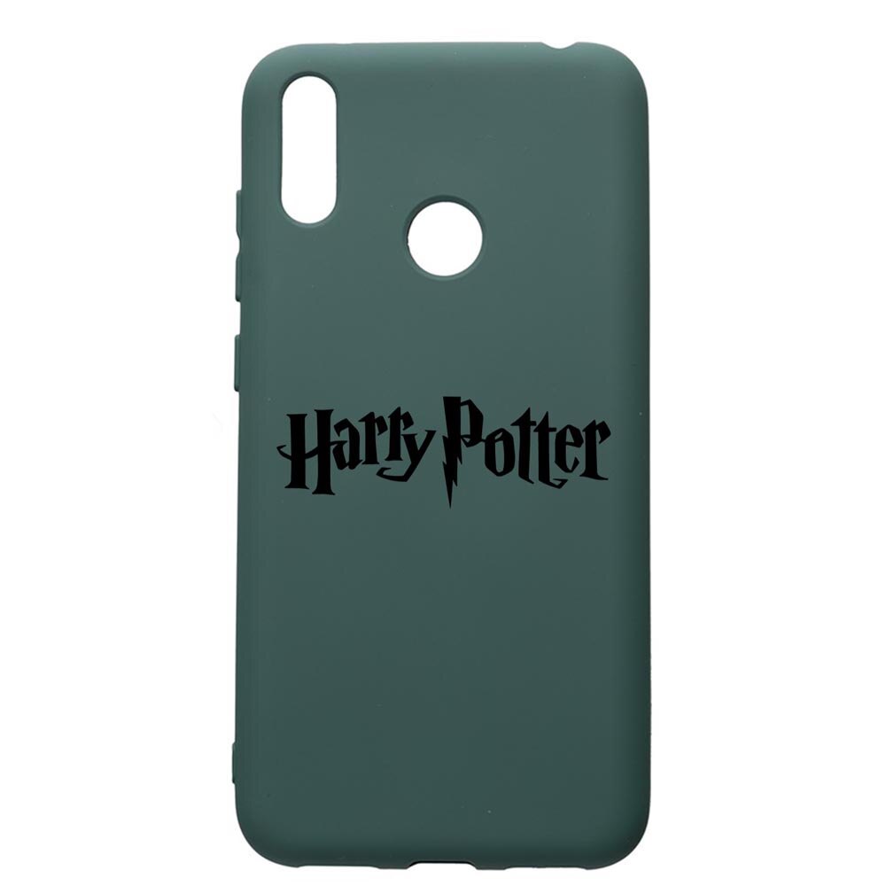 Husa Premium Silicon Compatibila Cu Huawei Y7 2019, Harry Potter, cu interiorul din material textil, protectie camera, Forest Green, PFG853