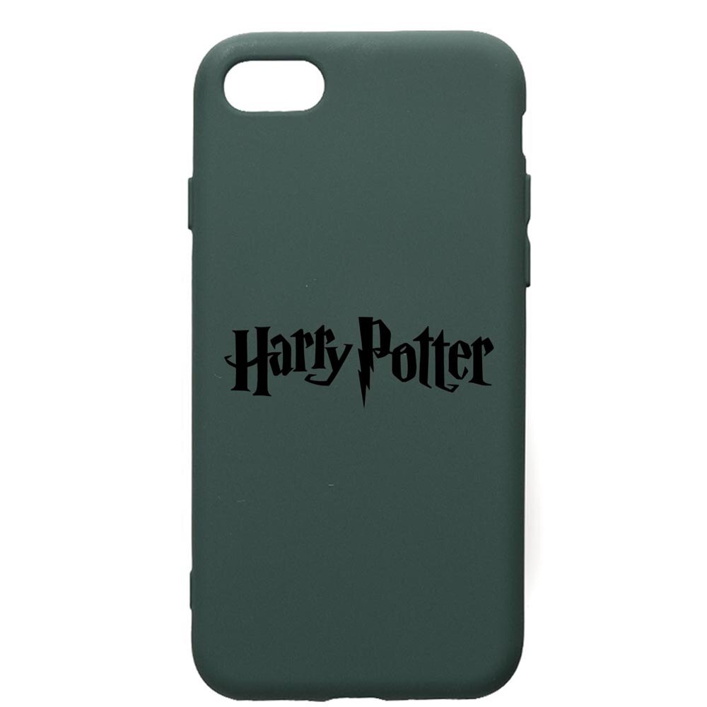 Husa Premium Silicon Compatibila Cu Apple iPhone SE 2 / iPhone 8 / iPhone 7, Harry Potter, cu interiorul din material textil, protectie camera, Forest Green, PFG853
