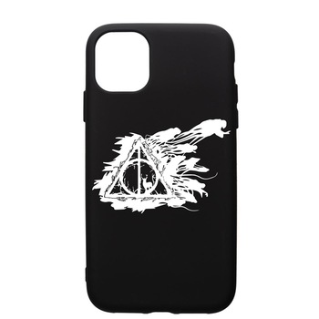 Husa Premium Silicon Compatibila Cu Apple iPhone 12, Harry Potter Deathly Hallows, silicon, cu interiorul din material textil, protectie camera, PB854 Husa Premium Silicon Compatibila Cu Apple iPhone 12, Harry Potter Deathly Hallows, silicon, cu interiorul din material textil, protectie camera, PB854