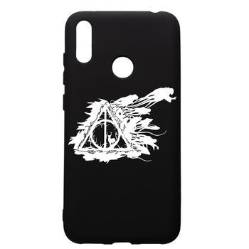 Husa Premium Silicon Compatibila Cu Huawei Y7 2019, Harry Potter Deathly Hallows, silicon, cu interiorul din material textil, protectie camera, PB854 Husa Premium Silicon Compatibila Cu Huawei Y7 2019, Harry Potter Deathly Hallows, silicon, cu interiorul din material textil, protectie camera, PB854