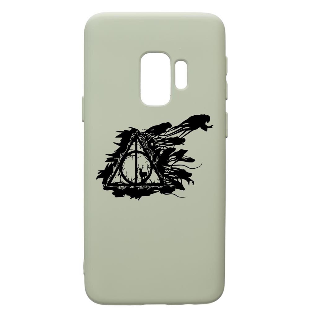 Husa Premium Silicon Compatibila Cu Samsung Galaxy S9, Harry Potter Deathly Hallows, cu interiorul din material textil, protectie camera, Beryl, PGR854
