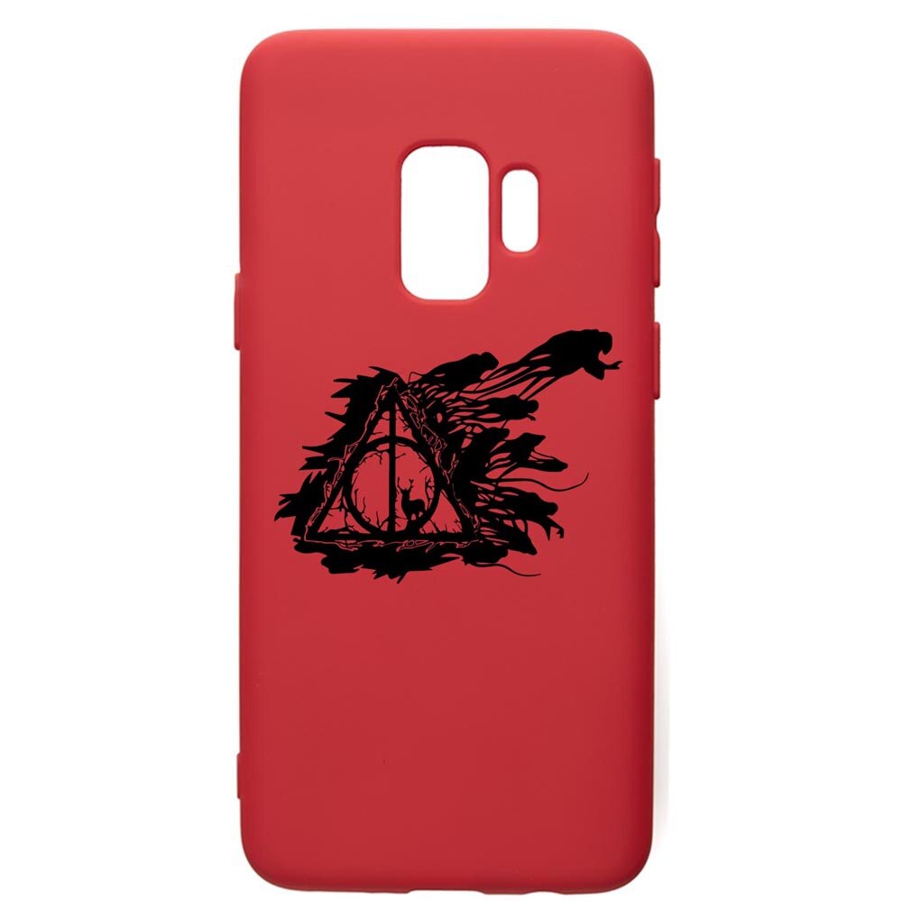 Husa Premium Silicon Compatibila Cu Samsung Galaxy S9, Harry Potter Deathly Hallows, silicon, cu interiorul din material textil, protectie camera, Red, PR854