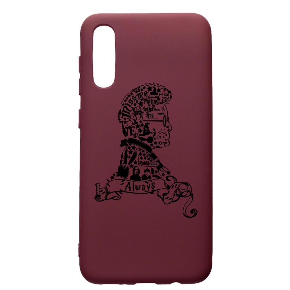 Husa Premium Silicon compatibila cu Huawei Y6 2019, Harry Potter Face, cu interiorul din material textil, protectie camera, Burgundy, PBR855