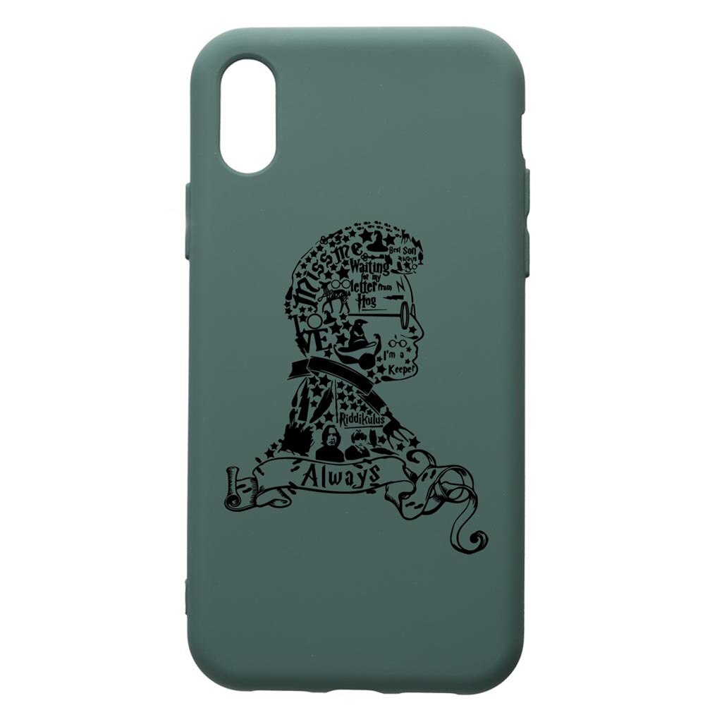 Husa Premium Silicon Compatibila Cu Huawei Y5 2019, Harry Potter Face, cu interiorul din material textil, protectie camera, Forest Green, PFG855