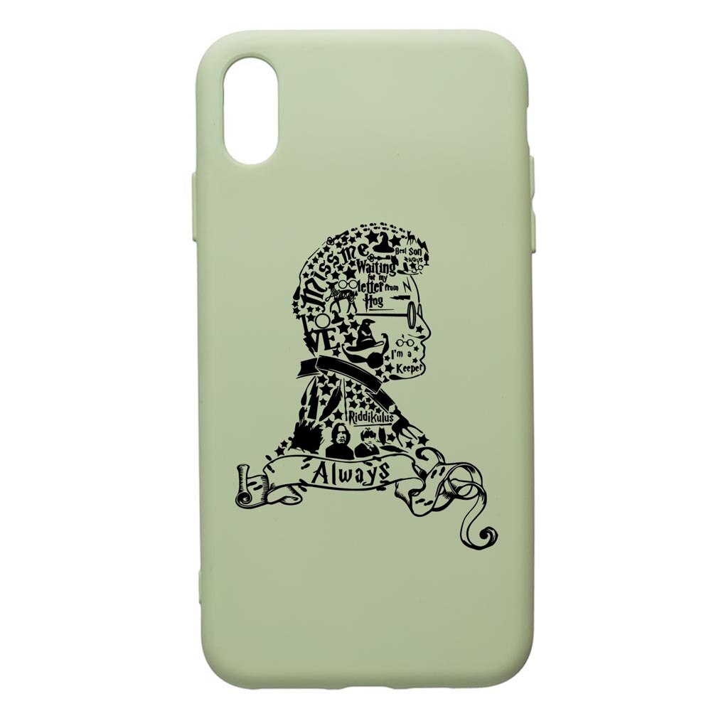 Husa Premium Silicon Compatibila Cu Apple iPhone XR, Harry Potter Face, cu interiorul din material textil, protectie camera, Beryl, PGR855