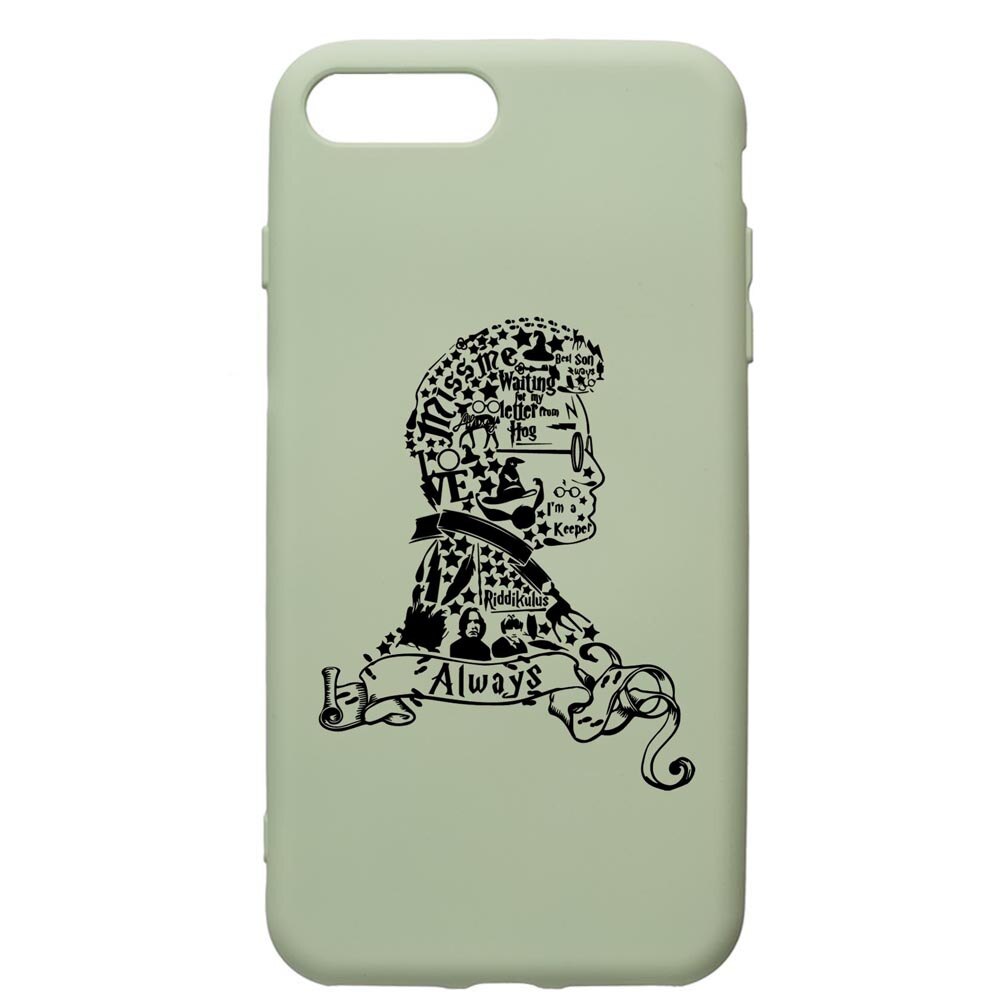 Husa Premium Silicon Compatibila Cu Apple iPhone 8 Plus / iPhone 7 Plus, Harry Potter Face, cu interiorul din material textil, protectie camera, Beryl, PGR855