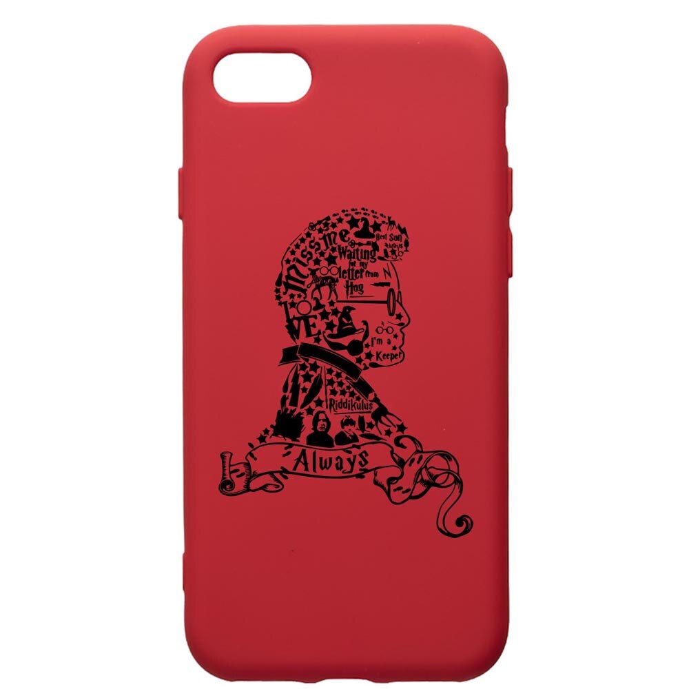 Husa Premium Silicon Compatibila Cu Apple iPhone 8 Plus / iPhone 7 Plus, Harry Potter Face, silicon, cu interiorul din material textil, protectie camera, Red, PR855