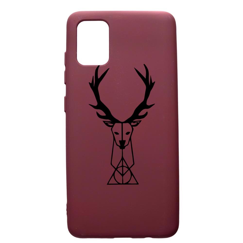 Husa Premium Silicon compatibila cu Apple iPhone 12 Pro Max, Harry Potter Patronus Deer, cu interiorul din material textil, protectie camera, Burgundy, PBR856