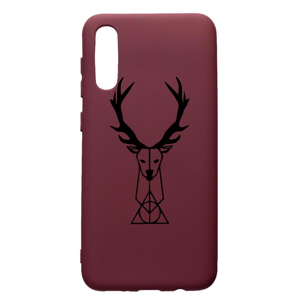 Husa Premium Silicon compatibila cu Samsung Galaxy A30S, Harry Potter Patronus Deer, cu interiorul din material textil, protectie camera, Burgundy, PBR856