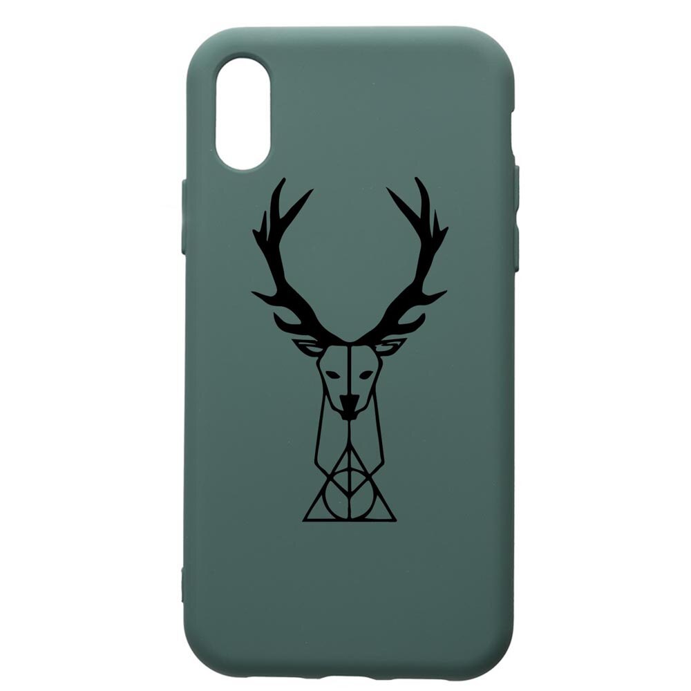 Husa Premium Silicon Compatibila Cu Samsung Galaxy A10, Harry Potter Patronus Deer, cu interiorul din material textil, protectie camera, Forest Green, PFG856