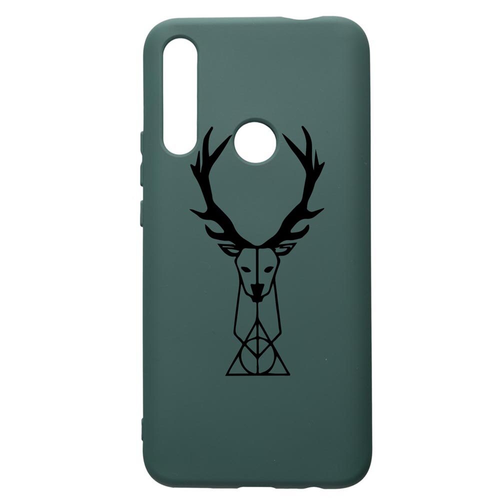 Husa Premium Silicon Compatibila Cu Huawei P Smart Z, Harry Potter Patronus Deer, cu interiorul din material textil, protectie camera, Forest Green, PFG856