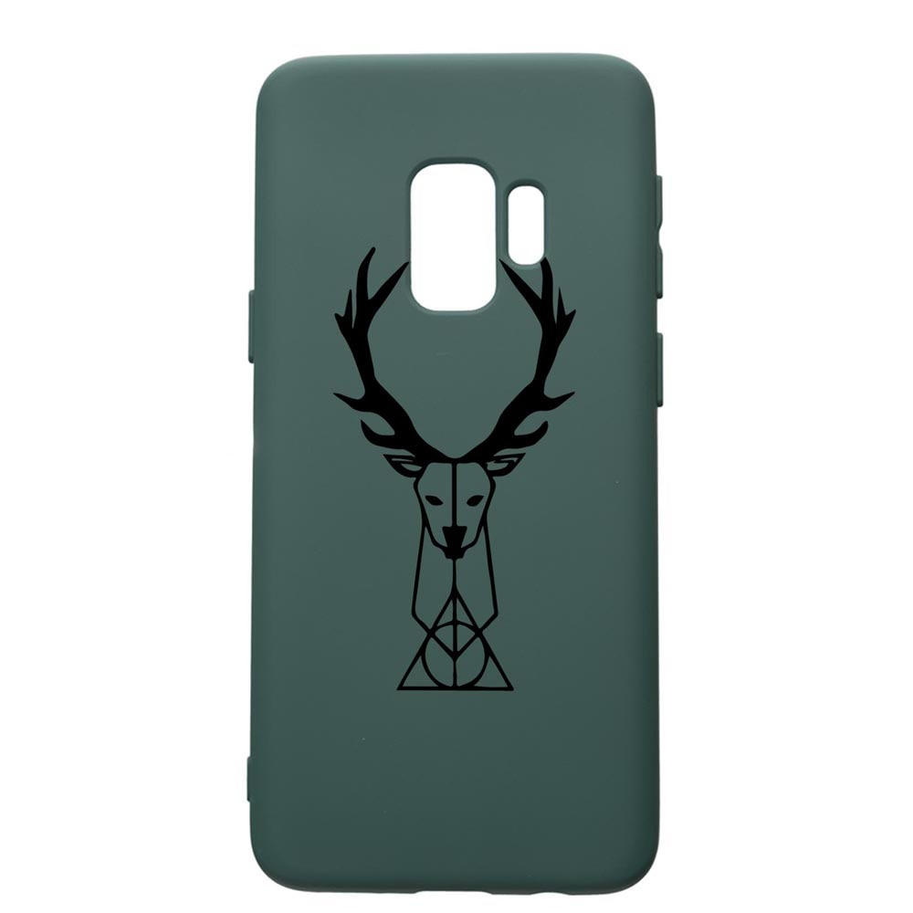 Husa Premium Silicon Compatibila Cu Samsung Galaxy S9, Harry Potter Patronus Deer, cu interiorul din material textil, protectie camera, Forest Green, PFG856