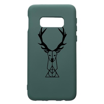 Husa Premium Silicon Compatibila Cu Samsung Galaxy S10e, Harry Potter Patronus Deer, cu interiorul din material textil, protectie camera, Forest Green, PFG856 Husa Premium Silicon Compatibila Cu Samsung Galaxy S10e, Harry Potter Patronus Deer, cu interiorul din material textil, protectie camera, Forest Green, PFG856