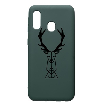 Husa Premium Silicon Compatibila Cu Samsung Galaxy A20E, Harry Potter Patronus Deer, cu interiorul din material textil, protectie camera, Forest Green, PFG856 Husa Premium Silicon Compatibila Cu Samsung Galaxy A20E, Harry Potter Patronus Deer, cu interiorul din material textil, protectie camera, Forest Green, PFG856