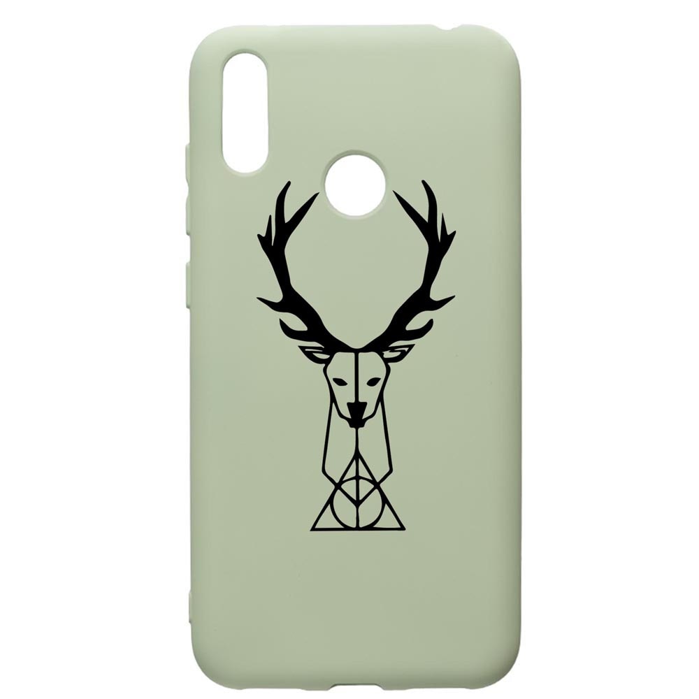 Husa Premium Silicon Compatibila Cu Huawei Y7 2019, Harry Potter Patronus Deer, cu interiorul din material textil, protectie camera, Beryl, PGR856