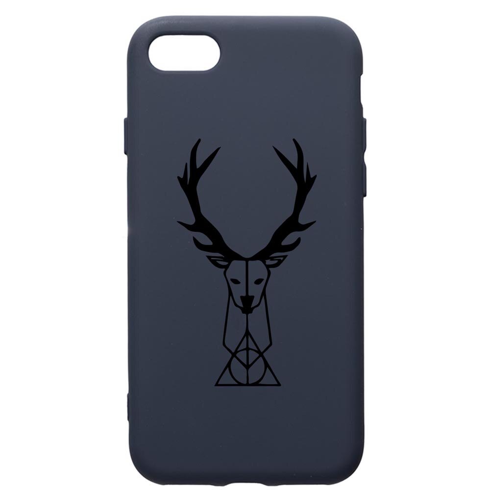 Husa Premium Silicon Compatibila Cu Apple IPhone SE 2 / iPhone 8 / iPhone 7, Harry Potter Patronus Deer, cu interiorul din material textil, protectie camera, Alaskan Blue, PAB856