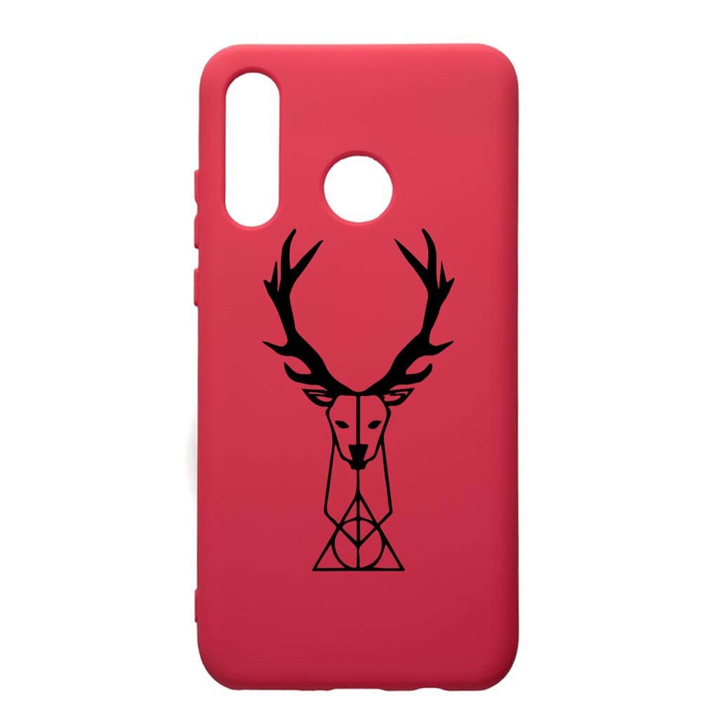 Husa Premium Silicon Compatibila Cu Huawei P30 Lite, Harry Potter Patronus Deer, silicon, cu interiorul din material textil, protectie camera, Maroon, PM856