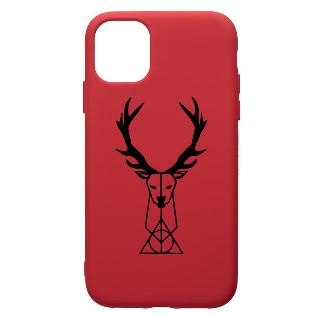 Husa Premium Silicon Compatibila Cu Apple iPhone 11 Pro, Harry Potter Patronus Deer, silicon, cu interiorul din material textil, protectie camera, Red, PR856